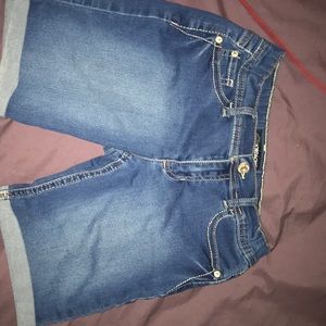 Blue jean shorts